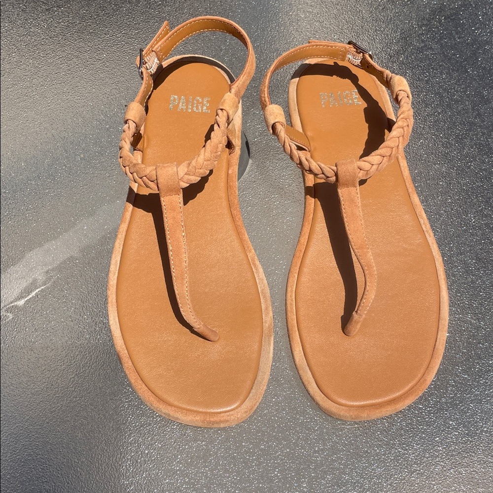 PAIGE Women's Braided Tan Sandals